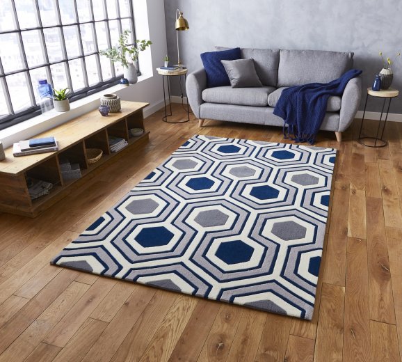 Tokyo 3661 Rug Grey/Navy