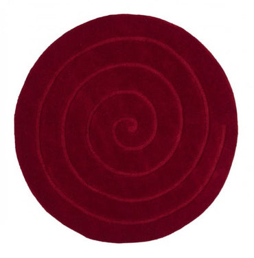 Spiral Rug Red
