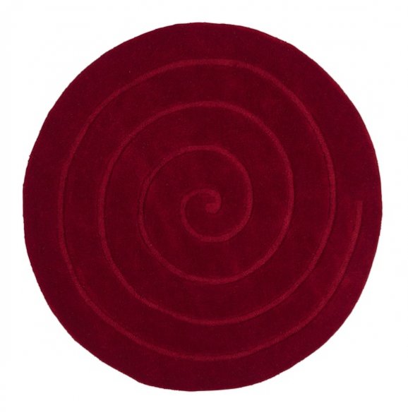 Spiral Rug Red
