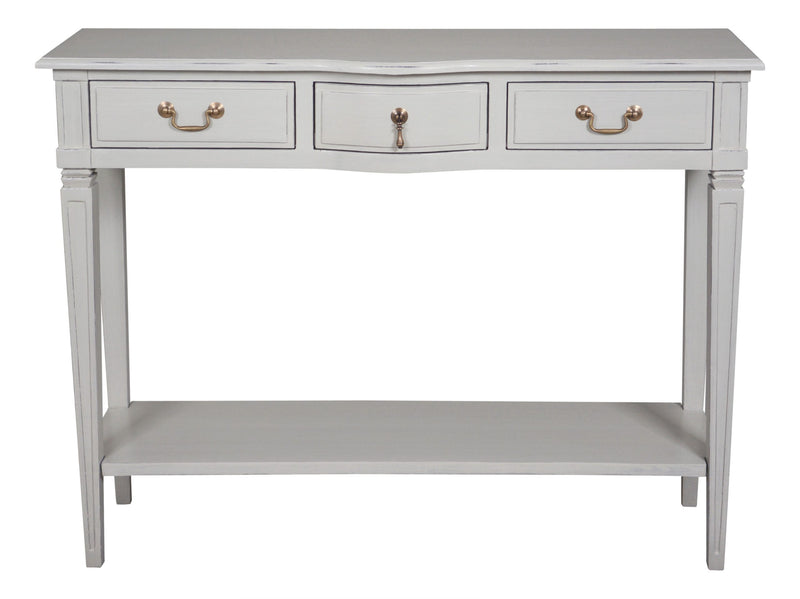 Bella Double Console with Shelf - Painted