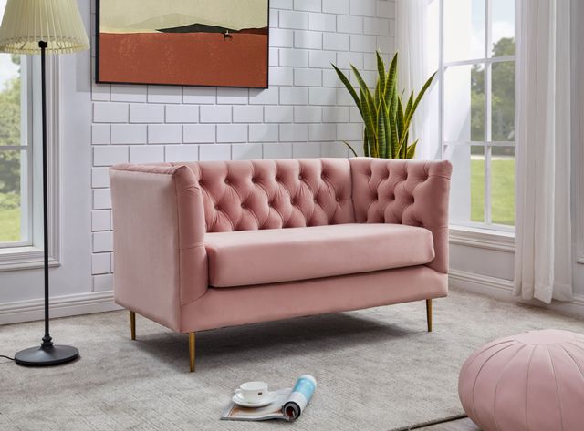 Bella 2 Seater Loveseat Pink