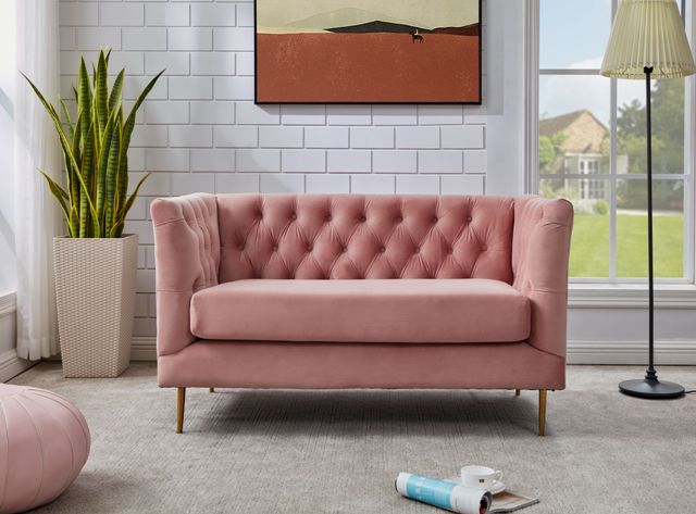 Bella 2 Seater Loveseat Pink