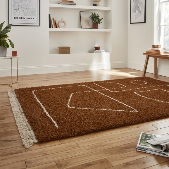 Boohoo A474 Rug Rust