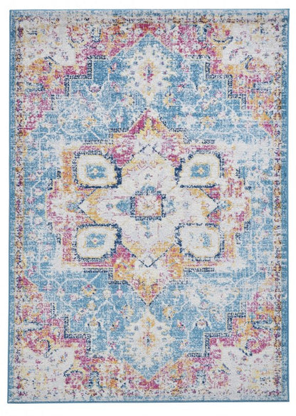 Boston G0532 Rug Blue/Fuchsia