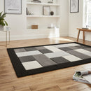 Brook  BRK04 Rug Black/Grey