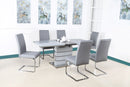 Chantal Extending Dining Table Grey & 6 Dining Chairs Grey