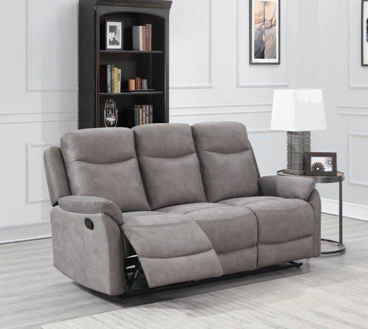 Ethan 3 Seater Reclining Sofa Grey