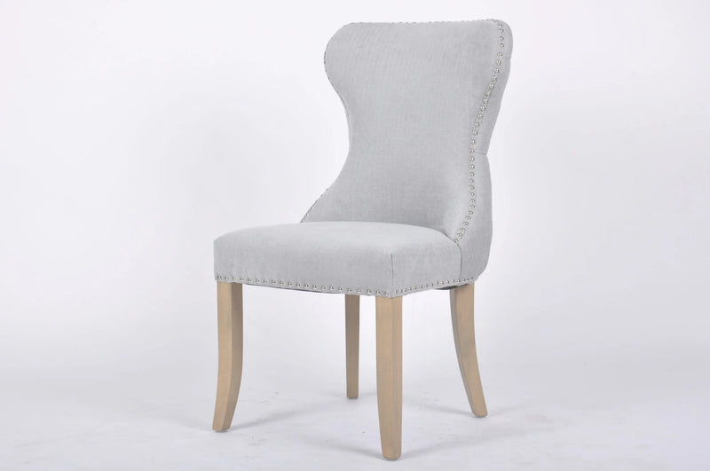 Grey Button Back Dining Chair
