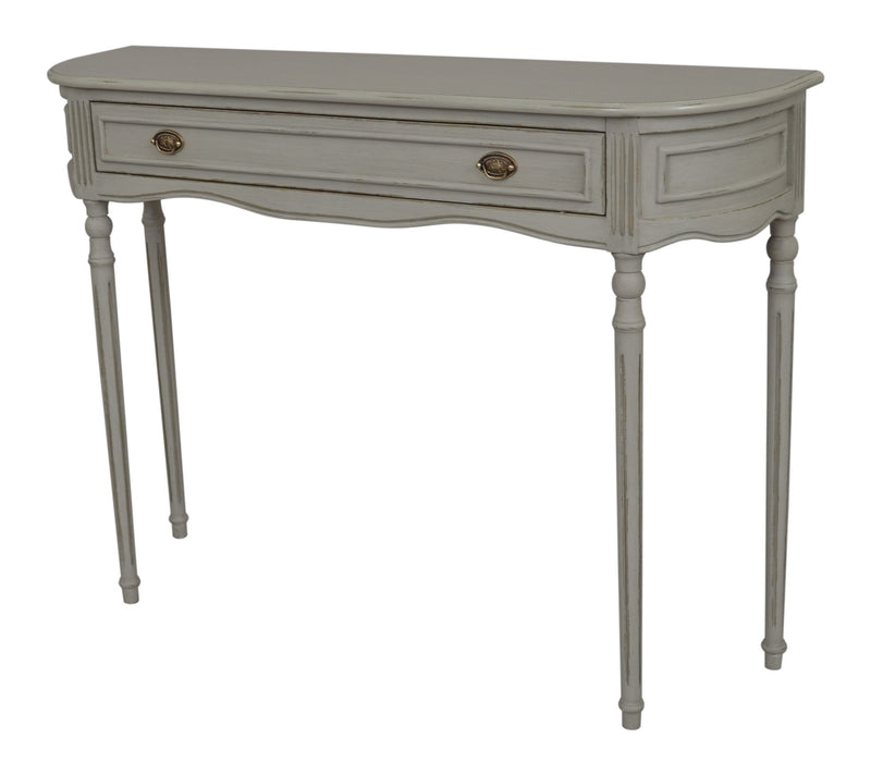 Hermitage Console Table - Grey with Gold Distress