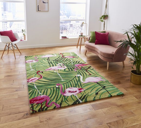 Cabo 2349 Rug Green/Pink