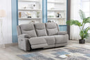 Berta 3 Seater Electric Reclining Sofa Light Grey