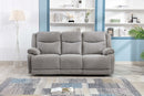 Berta 3 Seater Electric Reclining Sofa Light Grey