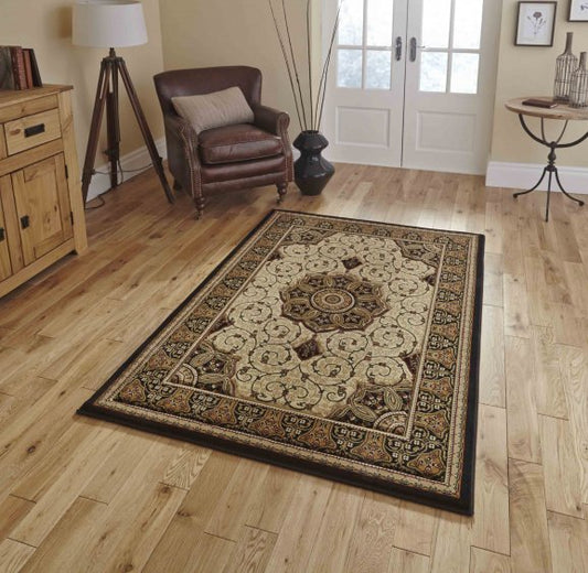 Heritage 4400 Rug Black/Cream