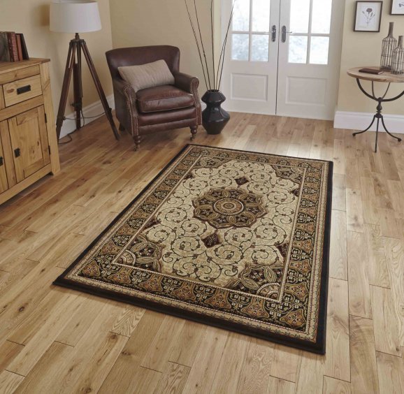 Heritage 4400 Rug Black/Cream