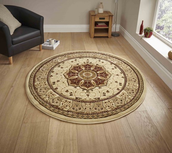 Heritage 4400 Rug Cream/Red Circle