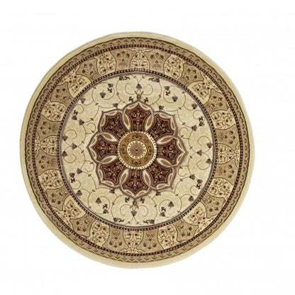Heritage 4400 Rug Cream/Red Circle