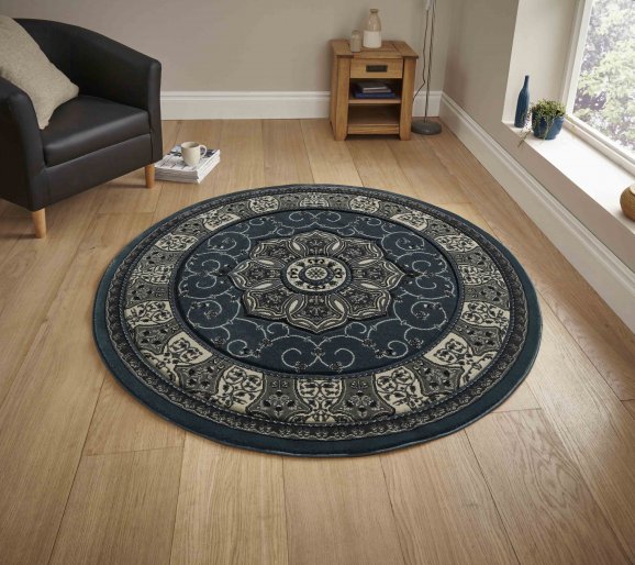 Heritage 4400 Rug Dark Blue Circle