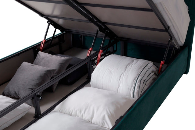 Layla 4'6" Storage Bed - Green