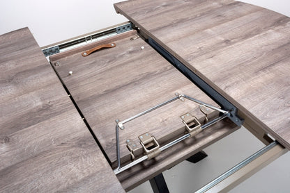 Murrisk Extending Round Table 1200-1600mm - Grey