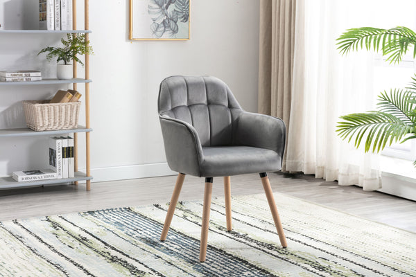 Brooklyn Velvet Accent Chair Grey