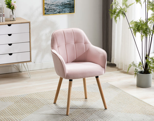 Brooklyn Velvet Accent Chair Pink