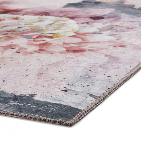 Shelly FLOO24 Rug Rose/Black