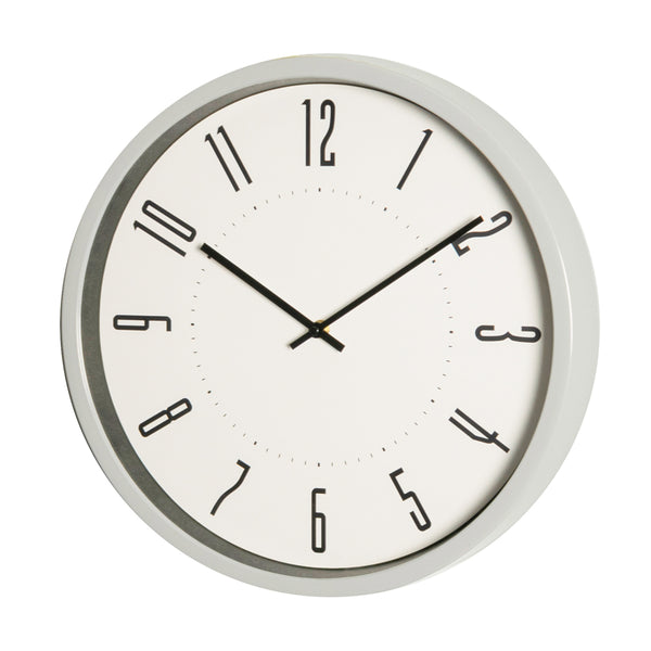 Modern Wall Clock Grey Gloss 40cm