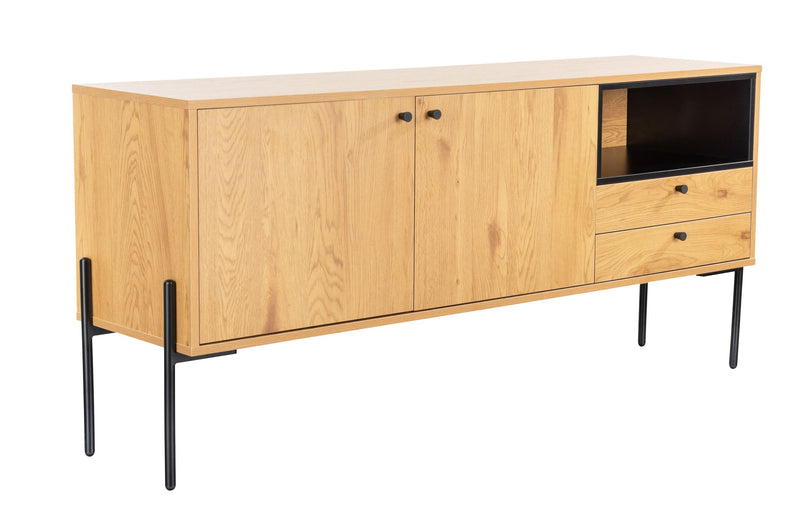 Milan Sideboard 1500 - Oak & Black