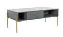 Milan Coffee Table 1200 - Grey and Gold