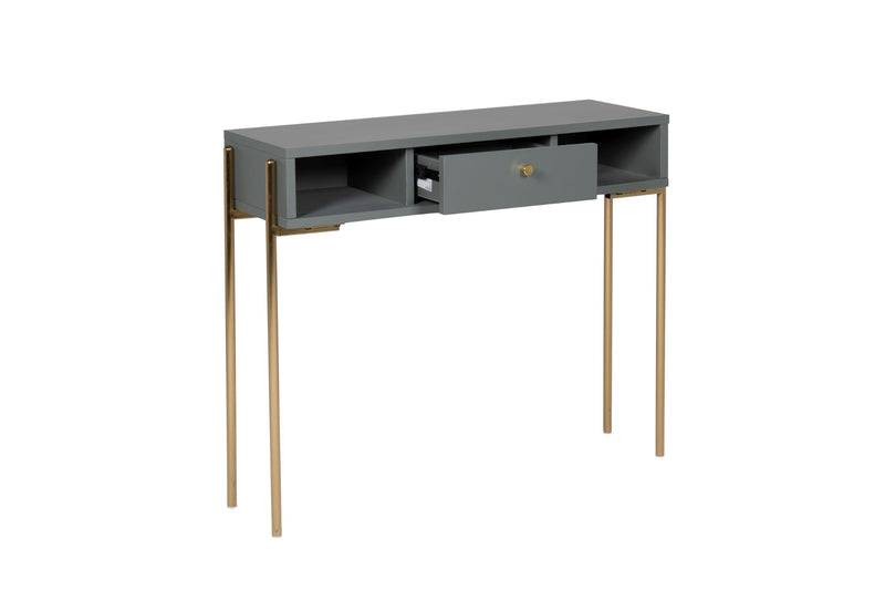 Milan Console Table 900 - Grey and Gold