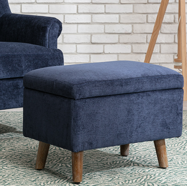 Nico Storage Footstool - Navy