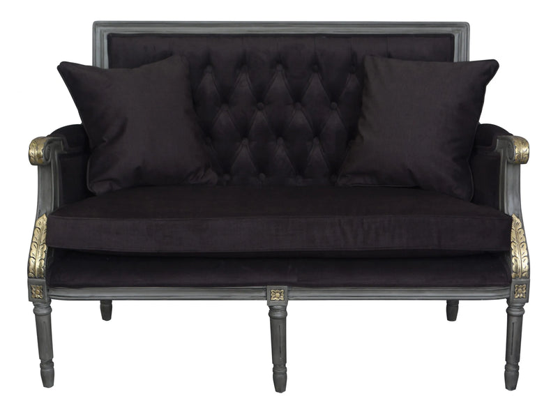 Occasional Velvet Sofa Grey