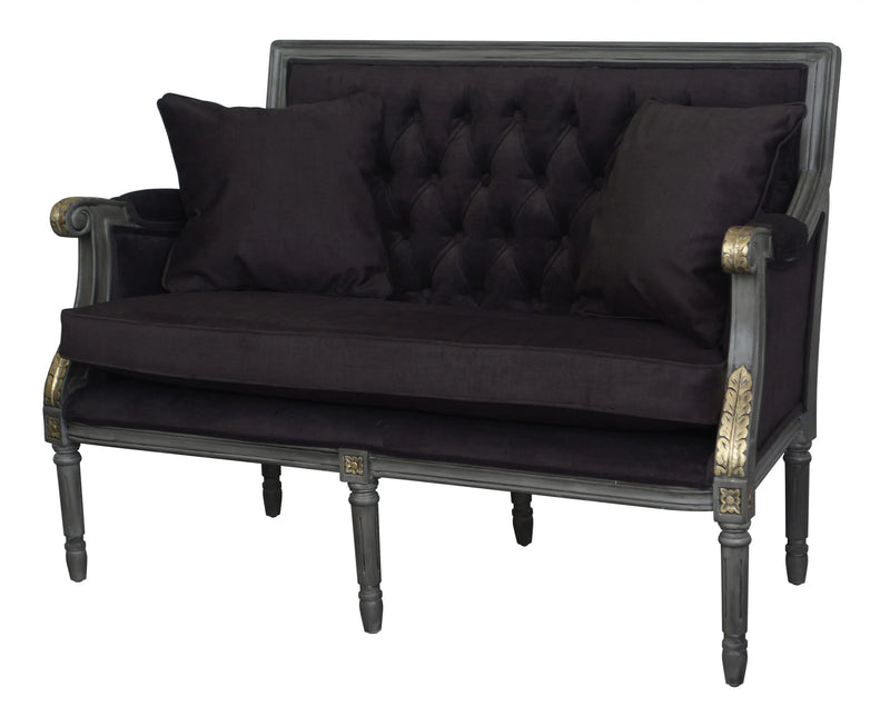 Occasional Velvet Sofa Grey