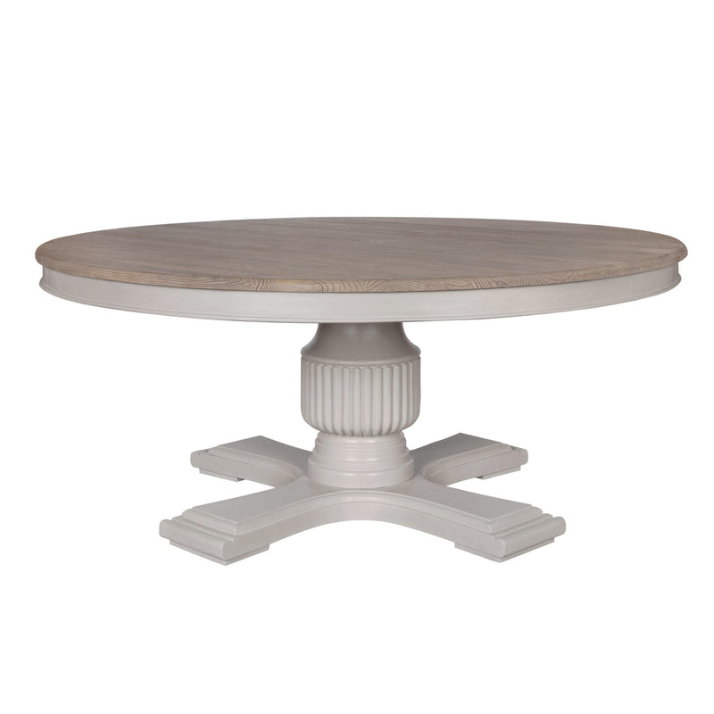 180cm Sophie Round Dining Table - Hardwick/Rustic Brown