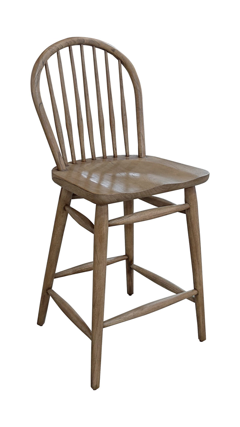 Sophie Spindle Back Counter Stool - Rustic Brown