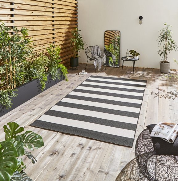 Santa Monica 48644 Rug Black/White