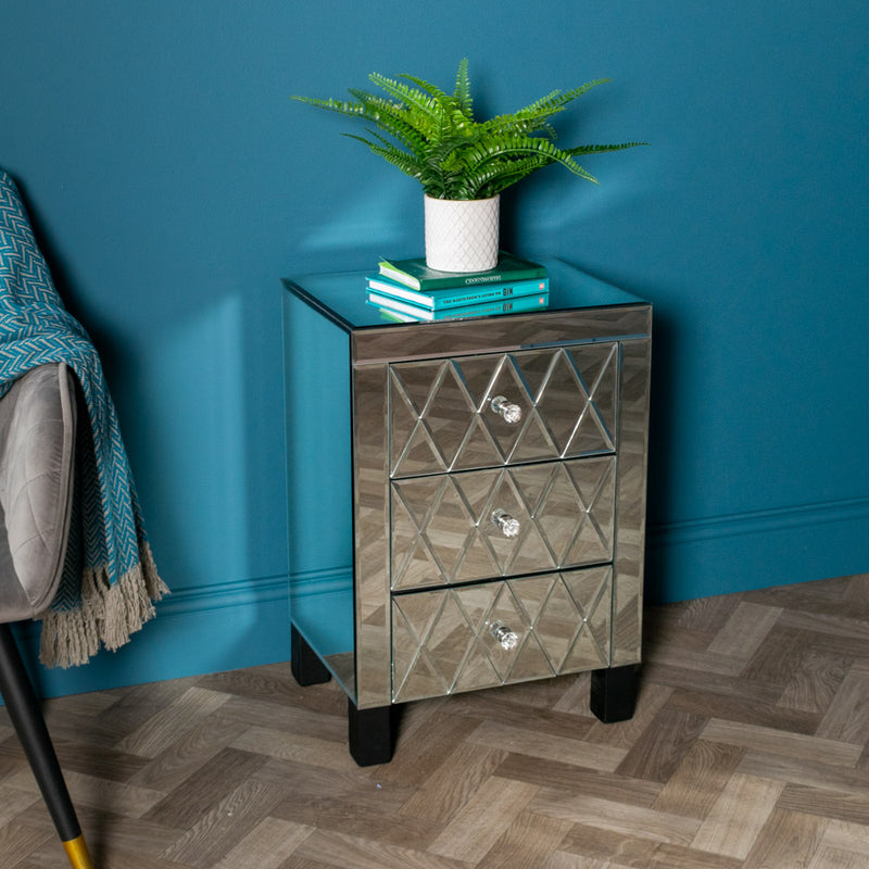 Karson 3 Drawer Mirrored Locker