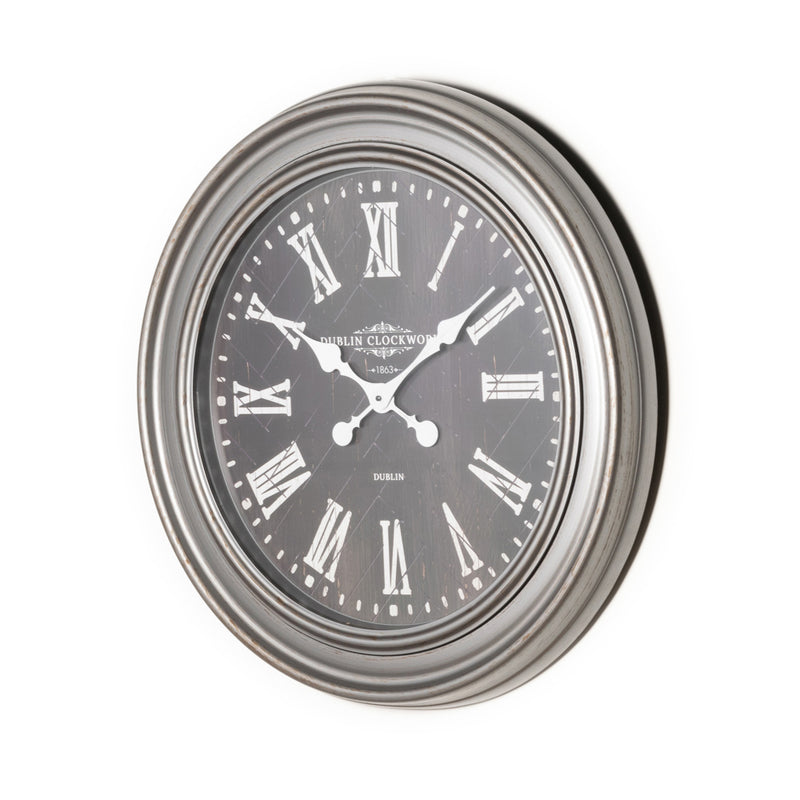 Jana Oversize Wall Clock Rustic Grey