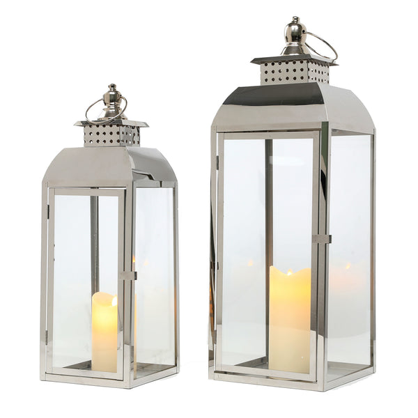 Tiffany S/2 Chrome Lanterns Large/med