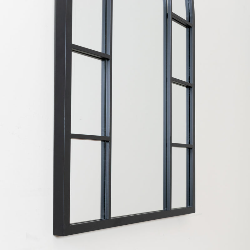 Indoor/outdoor Arch Mirror Black 60 X 90cm