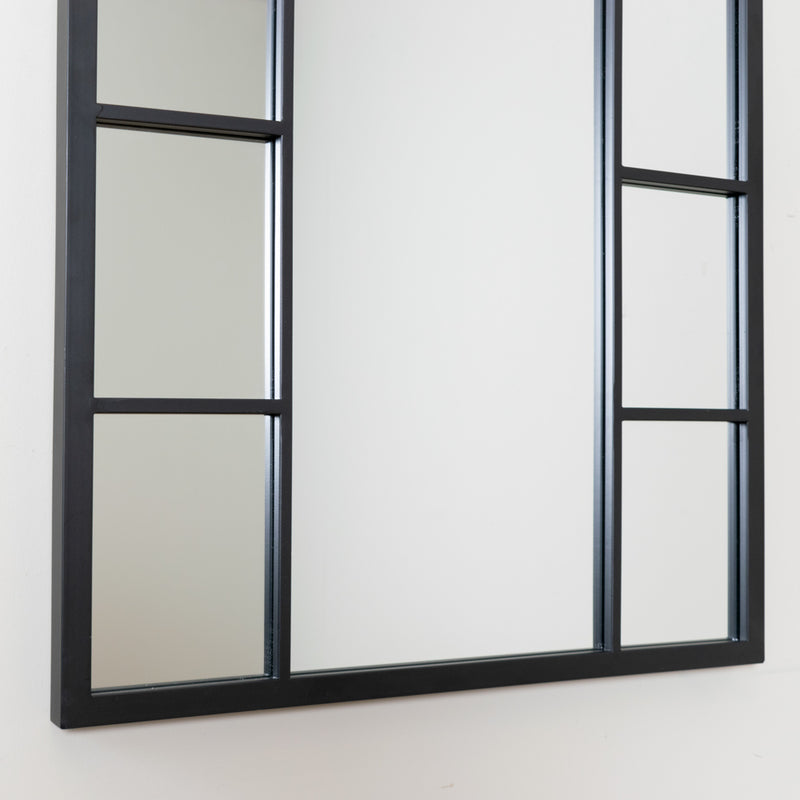 Indoor/outdoor Arch Mirror Black 60 X 90cm