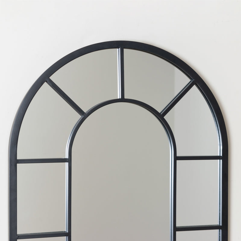 Indoor/outdoor Arch Mirror Black 60 X 90cm