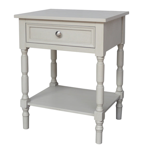 Lincoln 1 Drawer Accent Table Subtle Grey