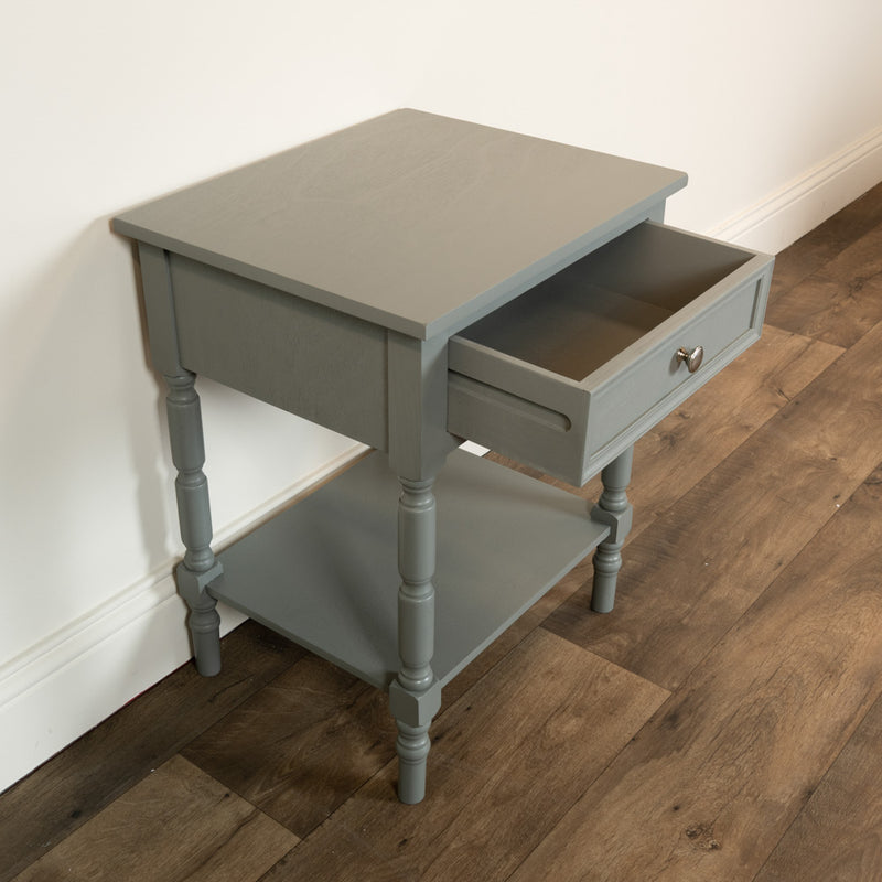 Lincoln 1 Drw Accent Table Carbon Grey