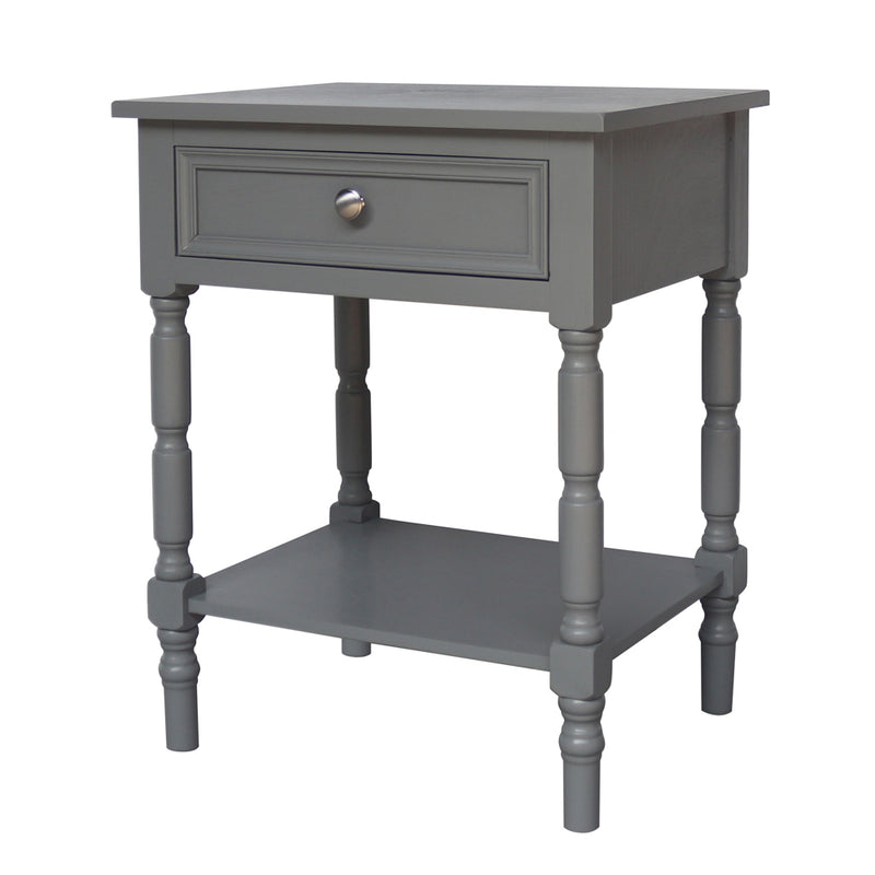 Lincoln 1 Drw Accent Table Carbon Grey