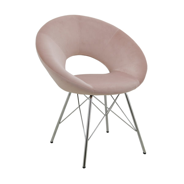 Oslo Velvet Accent Chair Pink