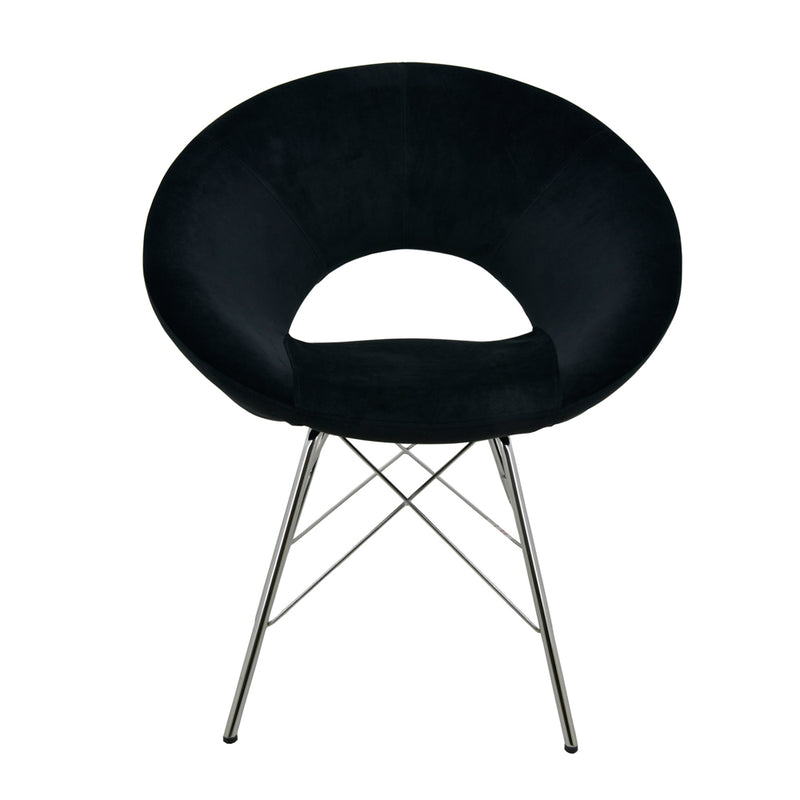 Oslo Velvet Dining Chair Black