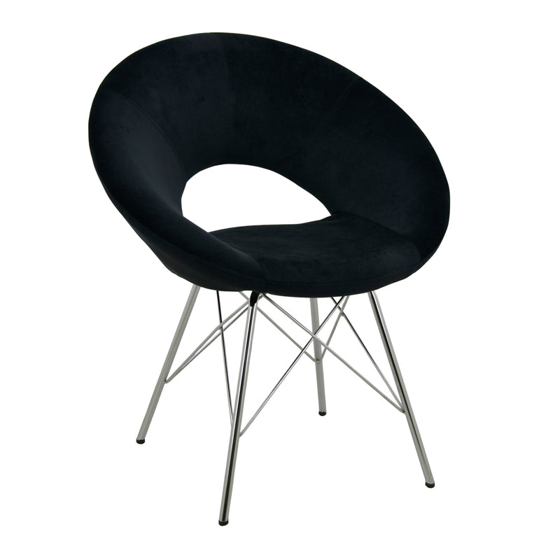 Oslo Velvet Dining Chair Black
