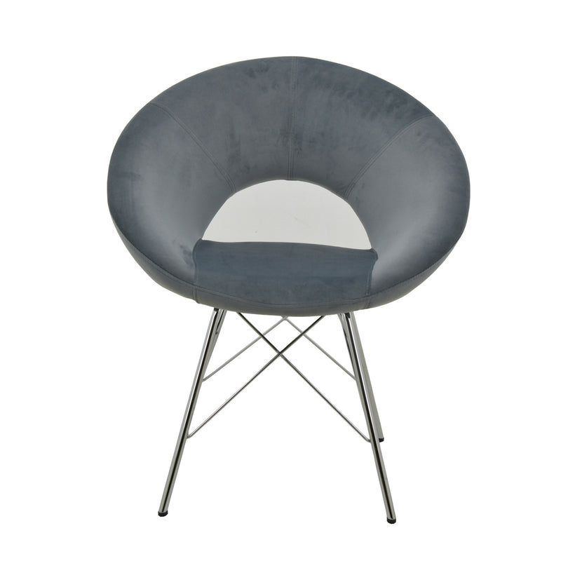 Oslo Velvet Dining Chair Grey