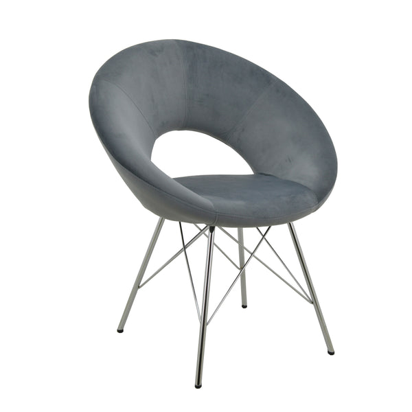 Oslo Velvet Dining Chair Grey